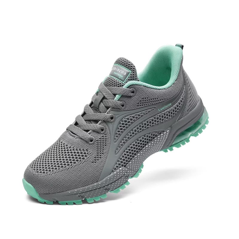 Lamincoa Womens Running Shoes Athletic Women Sneakers Non Slip Womens Tennis Shoes Grey - Image 1